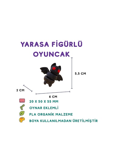 10'lu Set Yarasa Kuş Zürafa Goril Su Samuru Hindi Köpek Fare Ayı