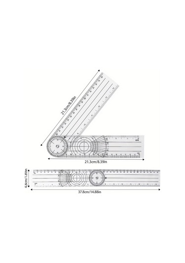 Dream011 1pc Eklem Açı Ölçer Cetvel Multifonksiyonel Pvc Gönye Sanatçılar Ve Öğrenciler İçin 1 Adet