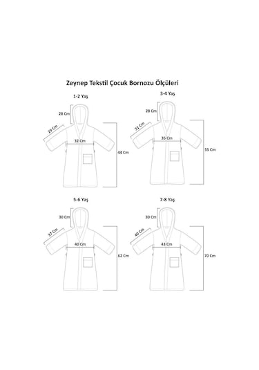 Zeynep Tekstil Sweet Pike Nakışlı Kız Çocuk Bornozu Beyaz