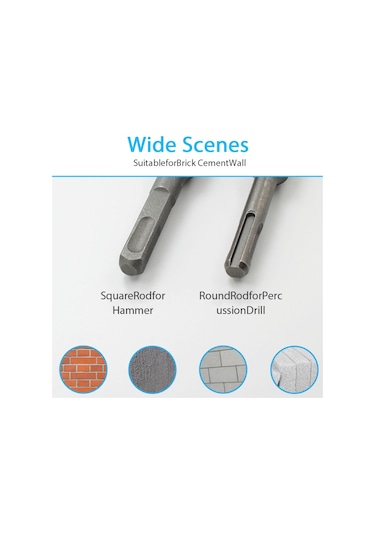 Yaozixia Beton Delik S-aw Elektrikli İçi Boş Matkap Ucu Sap Takımı Seti Tuğla Duvar İçin