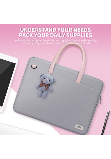 Bubm Ayı Askılı Dizüstü Bilgisayar Çantası Büyük Kapasiteli Çizilmeye Dayanıklı Dayanıklı Taşıması Kolay Hafif Ve İnce Mavi 14 İnç MAVİ