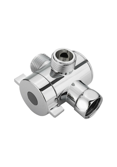 1/2 İnç 3 Yollu T-adaptör Banyo Duş Başlığı Kola Monte Yönlendirme Vanası Musluğu