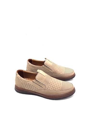 Derilax Hakiki Deri Tam Ortopedik Kum Renk Erkek Ayakkabı Kum Beji