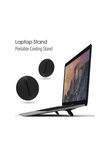 Cbtx Evrensel Katlanır Taşınabilir Dizüstü Stand Braketi Ayarlanabilir Açılar Taşınabilir Soğutma Pedi - Siyah