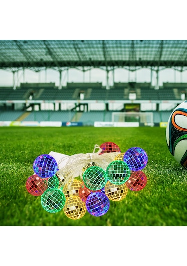 Konesam 1.8m 10 Led Renkli Sürekli Aydınlatma Paspas Top Led Işık Zinciri 2xaa Pil Gereklidir, Pil Dahil Değil Çok Renkli