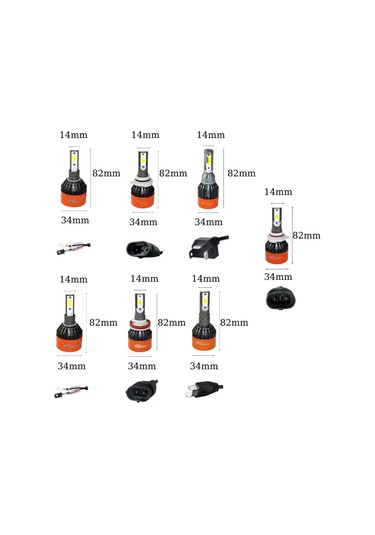 Space Led Far Ampulü Beyaz 48w 12v 8000lm H7 / Laam90 Renkli