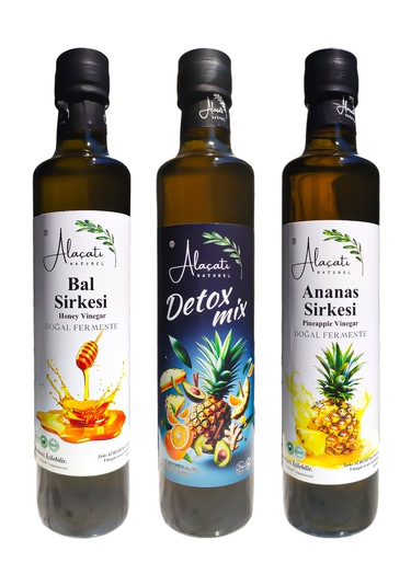 Detox, Bal Ve Ananas Sirkesi 3 Lü Avantaj Paketi