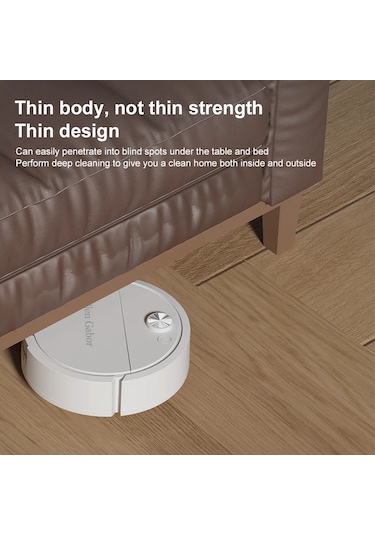 3 In 1 Akıllı Süpürme Robotu Ev Mini Süpürgesi Süpürme Ve Vakumlama Ev Black Siyah