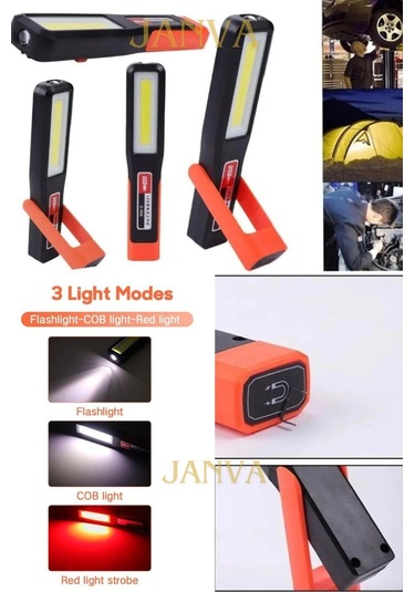 Pasajdanal Profesyonel Acil Durum Tamirci Feneri Mıknatıslı Şarjlı Sarı