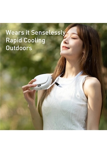 Jialan 1800mah El Mini Fan İşlevli Boyun Asılı Fanlar Ekran İle