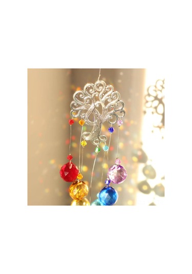 Geekyou "k9 Kristal Cam 'yaşam Ağacı' Güneş Yakalayıcı, Parlak Işık Yansımaları, Bahçe Pencere Dekorasyonu, Zil"