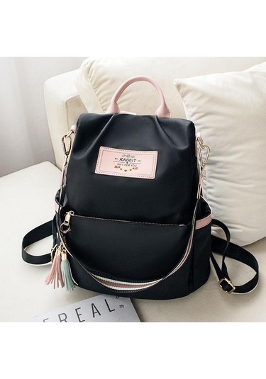 Kadınlar İçin Oxford Kumaş Sırt Çantası Ins Küçük Sırt Çantası Kadınlar İçin 2023 Öğrenci Yüksek Kapasiteli Seyahat Sırt Çantası Black Siyah