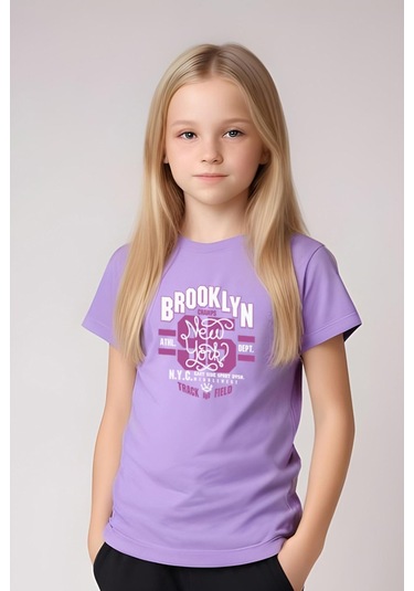 Fyk Kids Kız Çocuk Broklyn 95 Baskılı Alt-üst Takım Lila