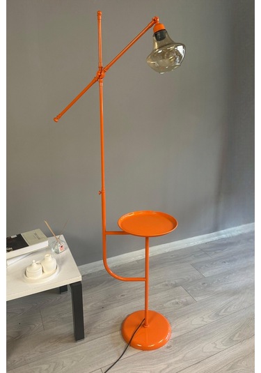 Melk Turuncu Gövde Bal Rengi Cam Lambader Tepsili Makas Gövde Lambader Modern Oturma Odası Natural