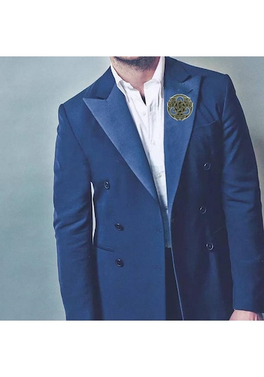 Suntek İskandinav Ortaçağ Viking Broş Şal Ceket Altın