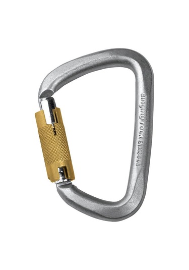 D Steel Connector Trıple Lock Otomatik Kilitli Çelik Karabina Zinc-plated Zinc-plated metal