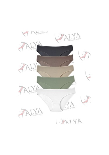 Alya Underwear Kadın Pamuklu Hipster - Slip Külot 5 Farklı Renk 1 Pakette P09
