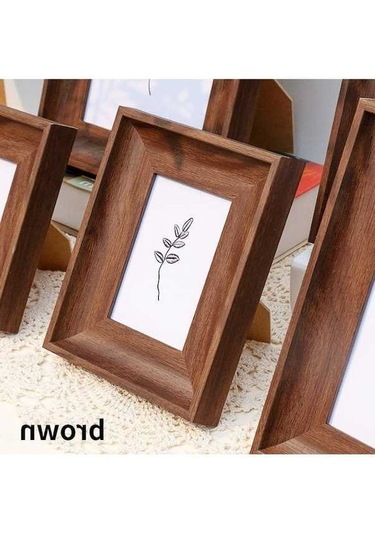 Novahub Kahverengi Ahşap 5-10 Inç Çerçeve, Genişletilmiş Sınır, Çift Kullanımlı, Basit Fotoğraf Dekor