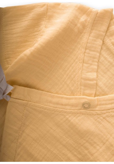 Cigit Organic Kruvaze Müslin Tulum 0-9 Ay Sundres Sarı