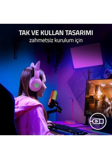 Razer Seiren V3 Chroma - Dokunarak Sessize Alma Özellikli Rgb Usb