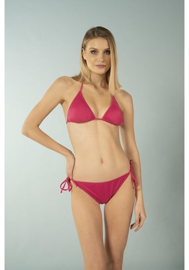 Estiva Üçgen İpli Bikini Takımı - Pembe