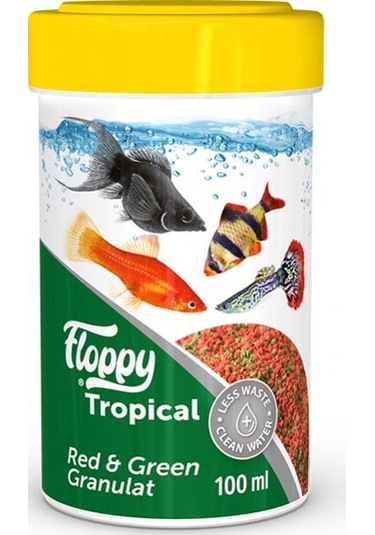 Floppy Tropical Red Green Balık Yemi 100 Ml
