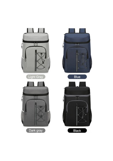 Teltree Outdoor Kamp Alüminyum Folyo Isı Yalıtımı Çanta Çift Katlı Büyük Buz Kutusu Piknik Sırt Çantası Logolu Özel Üretim Açık Gri