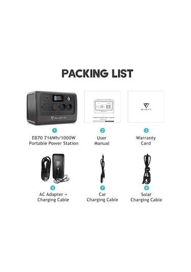 Bluetti EB70 Taşınabilir Güç Kaynağı