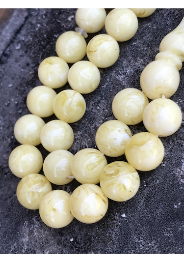 Beyrut Damlası Küre Kesim Model Toz Kehribar Tespih