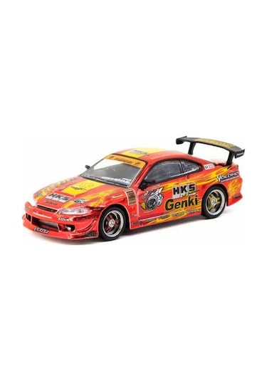 Tarmac Works 1/64 Hks Hiper Silvia Rs-2 Red Chrome 1/64 Model Araba
