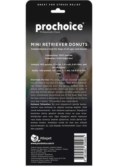 Prochoice Mini Retriever Donuts Köpekler İçin Mini Donut Ödül Maması 3 Parça