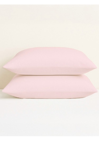 Purecomfort %100 Doğal Pamuk 2'li Yastık Kılıfı Seti Toz Pembe Toz Pembe