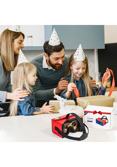 Devaso Nintendo Anahtarı Için Lcd/oled Vr Gözlük Oluklu Kağıt + Elastik Kumaş + Sünger Sanal Gerçeklik Gözlüğü