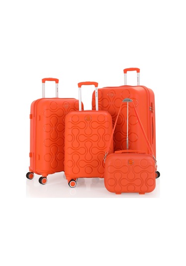 Mçs Polipropilen 4lü Valiz Seti V376 S23sy1000054-set 00314 Portakal
