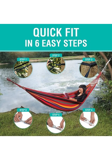 Açık Hamak Taşınabilir Bahçe Hamak Spor Ev Seyahat Kamp Salıncak Çok Renkli