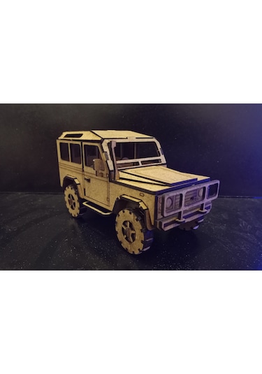 TLRhobi 3d Land Rover Defender Ahşap Lazer Kesim Araba Yapım Kiti