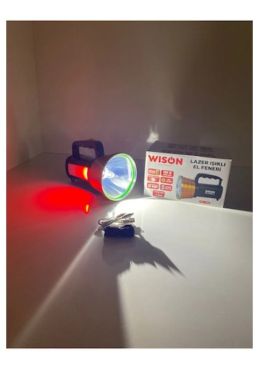 Wison Ws-1455 Lazer Işıklı El Feneri Altın - Siyah