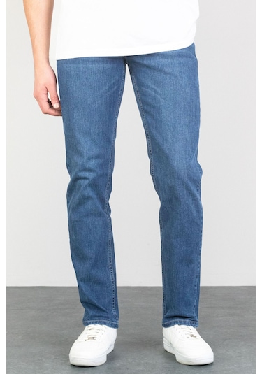HLT Jeans Erkek Açık Mavi Regular Boru Paça Esnek Likralı Kot Açık Mavi
