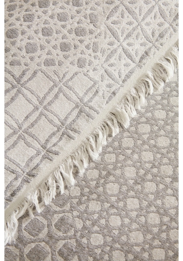 Kaşmir Home Favlo Çift Kişilik Jakar Muslin Pike Gri Gri