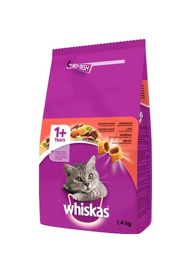 Whiskas Biftekli ve Havuçlu Yetişkin Kedi Maması 1400 G