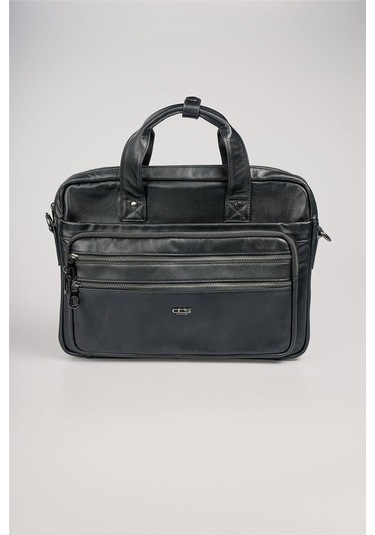 Ççs 71474 Hakiki Deri Evrak Çantası Siyah