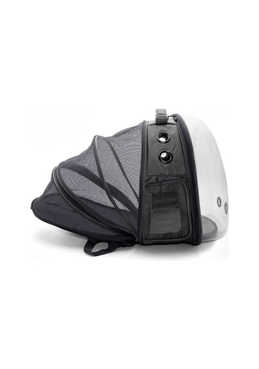 Cattie Fileli Kedi Ve Küçük Irk Köpek Taşıma Sırt Çantası Gri 25x60x40 Cm