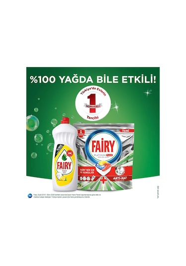 Fairy Hepsi Bir Arada Limon Kokulu Bulaşık Makinesi Deterjanı 60 Tablet