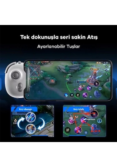 Coofbe 400mah Bluetooth 5.0 Telefon Joystick Kontrol Telefon Oyun Konsolu Android Ve Ios Uyumlu