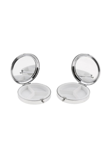 Suntek 2 Parça Vitamin Tıbbı Tablet Kutusu Hap Saklama Diğer