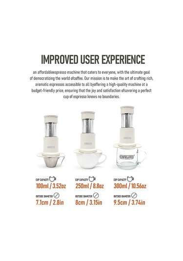 Cafelffe Manuel Espresso Kahve Makinesi Sıcak/soğuk Taşınabilir