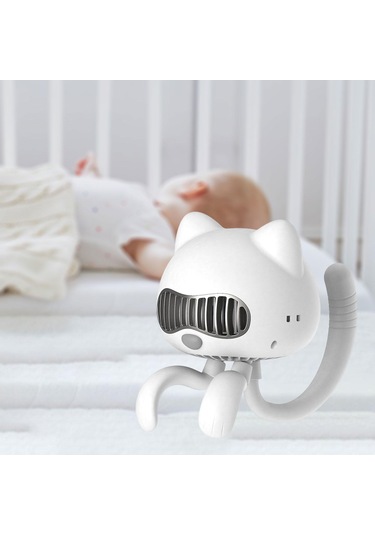 Suntek 4 Hız Arabası Fanı Bükülebilir Kordonlu Araba Pembe