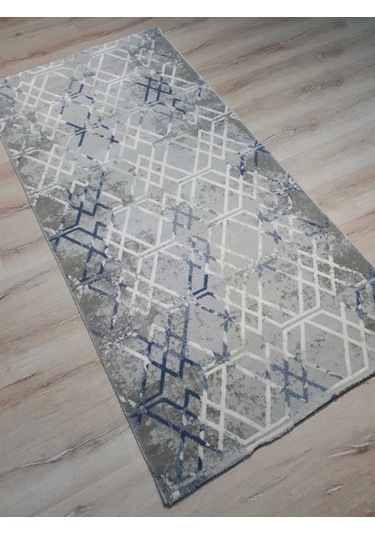 Armis Halı Kolaj A311A Gri Mavi Halı Yolluk 100X200 Cm