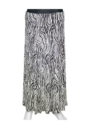 Barem Kadın Arzu Korsajlı 6 Parçalı Desenli Penye Siyah Etek D55 Siyah