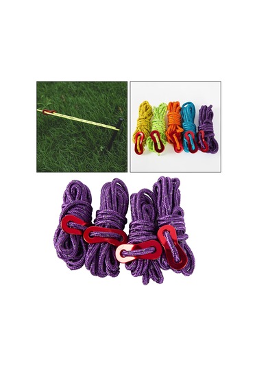 Suntek 4 Adet 6.65ft Gezi Yansıtıcı Naylon Kordon Çadır Mor